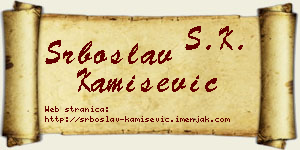 Srboslav Kamišević vizit kartica